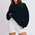thumbnail image 2 of AherBiu Oversized Sweatshirts for Women Crew Neck Long Sleeve Fleece Lined Pullover Tops Basic Fall Clothes, 2 of 6