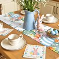 thumbnail image 5 of Easter Bunny Table Runner 72 Inches Long for Kitchen Dining, Colorful Easter Eggs Eucalyptus Leaves Weeping Dresser Scarf Farmhouse, Dining Table Decorations for Wedding/Parties, 14 x 72 In, 5 of 8
