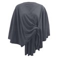 thumbnail image 5 of BUWTTED Women's Elegant Shawl Wraps Soft Open Front Poncho Sweater for Spring Fall Winter Dark Gray One Size, 5 of 5