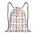 thumbnail image 1 of Fotbe Cute Christmas Hat Penguin A Bolsa Mochila con Cordón Estampada, Bolsa de Gimnasio Deportiva, Bolsa Cinch, Bolsa con Cordón para Hombres y Mujeres-Small, 1 of 6