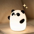 thumbnail image 2 of Panda Night Light, Cute Squishy Dimmable Touch Animal Lamp, 3 Level LED Food Grade Silicone Light for Bedroom Decor, 2 of 5