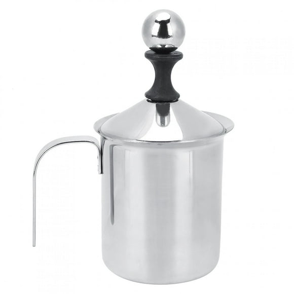 Mousseur à Lait Mousseur Lait Mousseur à Lait, MAGT 400 ml en acier inoxydable Double maille Crémier Mousseur à Lait Mousse à café Latte pour les maisons Cafés et restaurants