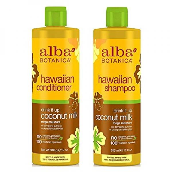 Alba Botanica Drink It Up Coconut Milk, Hawaiian Duo Set Shampoo and