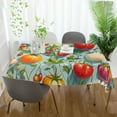thumbnail image 3 of Yayeee Tablecloths 60" x 90" Rectangle Wrinkle Resistant Party Table Cover, Green Floral Tomatoes, 3 of 8