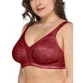 thumbnail image 2 of Bra Deyllo Minizer 44D para mujer, cobertura total, talla grande, color rojo, 2 of 7