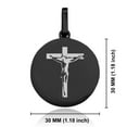 thumbnail image 2 of Stainless Steel Religious Cross Crucifix Round Medallion Pendant Necklace, 2 of 3