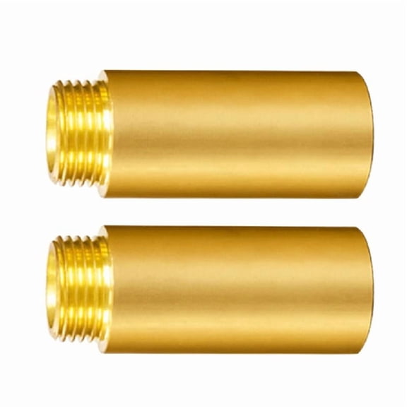 Pack Of 2 brass 1/2inch Faucet Extension Water Pipe Fitting brass 1/2inch Valves Extension Corrosions for Plum