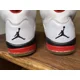 thumbnail image 2 of N I-K-E A i r-Jor-dan Fire Red 5 Retro 2006 White Blk V 136027-162 Sz 11 NBA Smeakers, 2 of 6