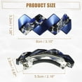 thumbnail image 6 of Unique Bargains 2 Pcs Hair Barrettes Tortoise Shell Hair Clips Acetate French Hair Barrettes for Thick Hair Blue Amber, 6 of 6