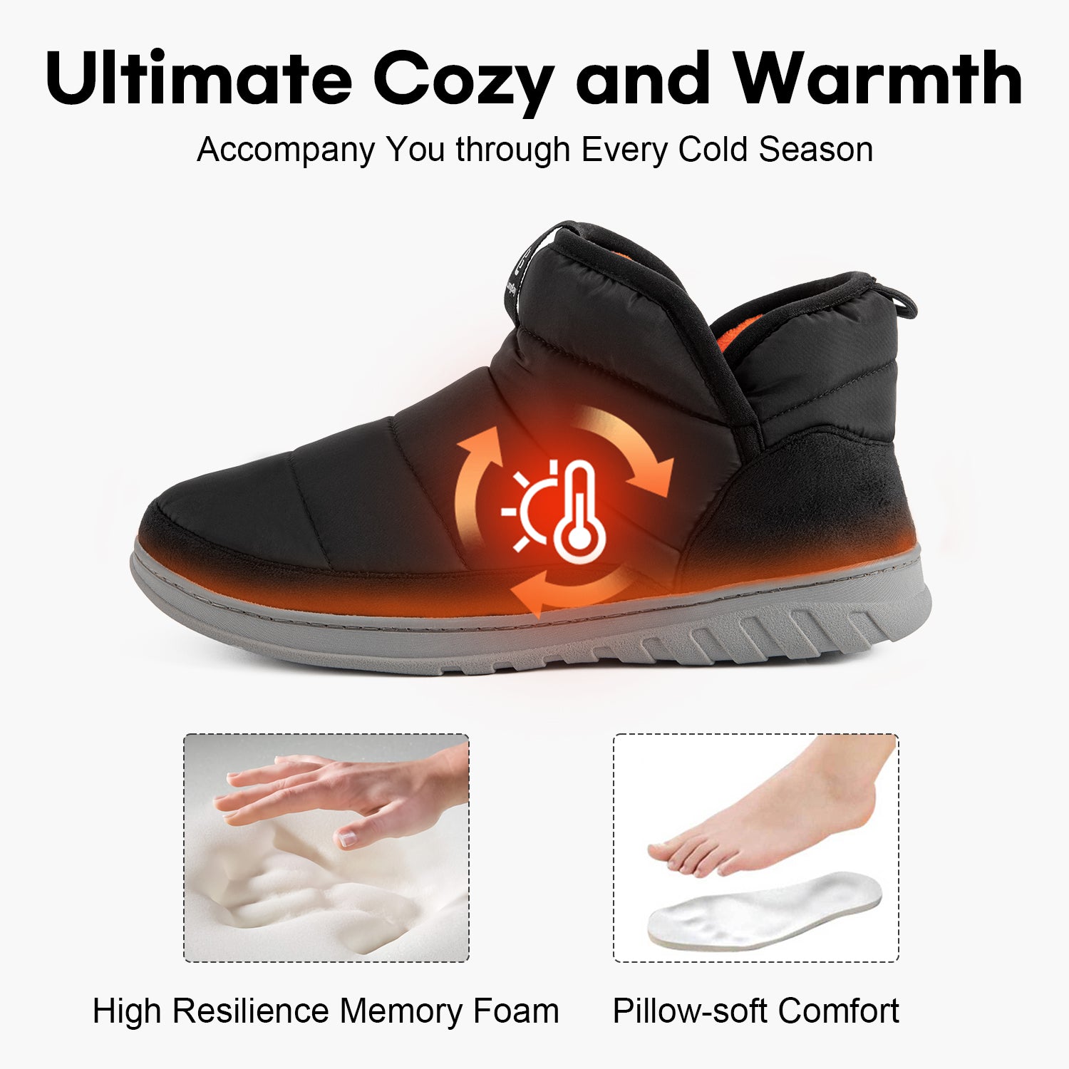 LongBay Men's Bootie Slippers with Memory Foam photo 3