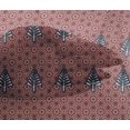 thumbnail image 4 of oneOone Viscose Chiffon Maroon Fabric Tree & Geometric Block Sewing Material Print Fabric By The Yard 42 Inch Wide, 4 of 4