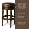 thumbnail image 3 of Open Box Maven Lane Pullman Backless Swivel Bar Stool, Dark Walnut, Bar Height, 3 of 6