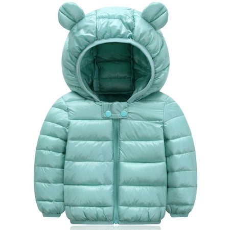 

Shakub Toddler Kids Boys Girls Winter Warm Ear Hooded Puffer Coat Down Jacket Parka Snow Quilted Outerwear