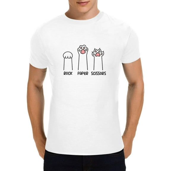 Unisex Shirt - Rock Paper Scissors - White T-Shirt