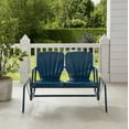 thumbnail image 5 of Crosley Furniture Ridgeland Outdoor Metal Loveseat Glider Navy Gloss, 5 of 12