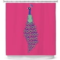 thumbnail image 1 of Shower Curtains 70" x 73" from DiaNoche Designs by Metka Hiti - Peacock Pink, 1 of 1