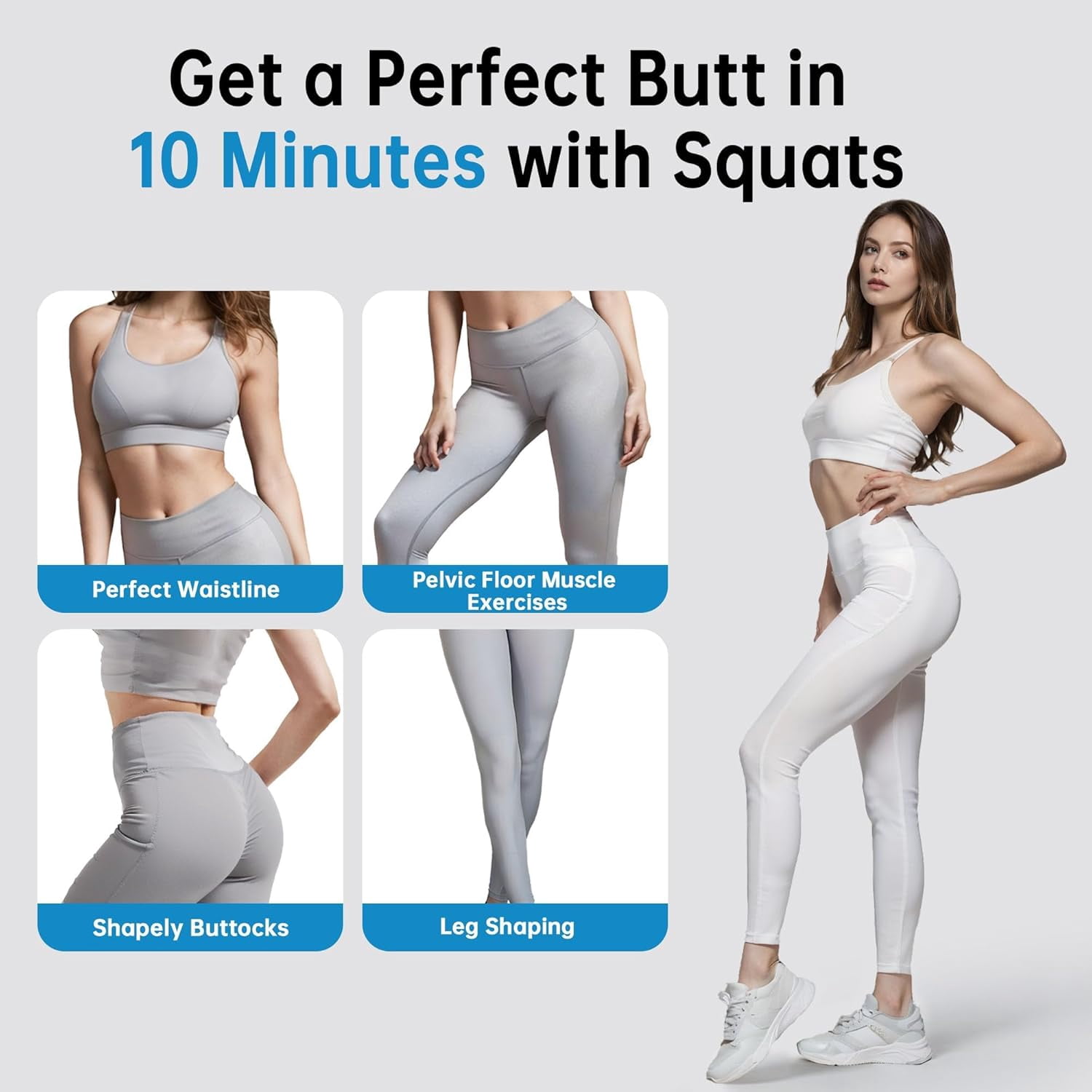 Deep Squat Machine with Roman Chair Function Adjustable Glutes Trainer for Home Gym Core Abs Low Impact Lower Body Workouts