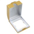 thumbnail image 3 of 1 pieza, caja de enchufe impermeable con patrón cepillado dorado champán, protector contra salpicaduras, protector de interruptor para Baño, 3 of 5