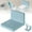 Blue 2PCS, variant on 2PCS Floating Shelf Wall Hanging Shelf No Punching Floating Shelf White Ledges with Self Hanging Rack Suitable for Living Room Kitchen and Bathroom Home Decor