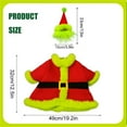 thumbnail image 3 of Christmas Porch Goose Costume for 23 Inch Statue, Festive Outfit with Santa Hat & Accessories, Easy to Dress Outdoor Holiday Decor, Fits Large Garden Goose by Fox Valley Traders, 3 of 5