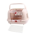 thumbnail image 3 of Caseta ligera para perros con ventilación para transportar mascotas, para gatos y perros, para interiores y exteriores Marrón, 3 of 9