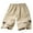 Khaki, variant on Utoimkio Toddler Boys Elastic Waisted Cargo Shorts Solid Color Pull On Short Pants Summer Clothes Size 3-12T