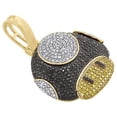 thumbnail image 4 of 10K Yellow Gold Diamond Super Mario Toad Mushroom Head Pendant 1.5" Charm 1.4 CT, 4 of 6