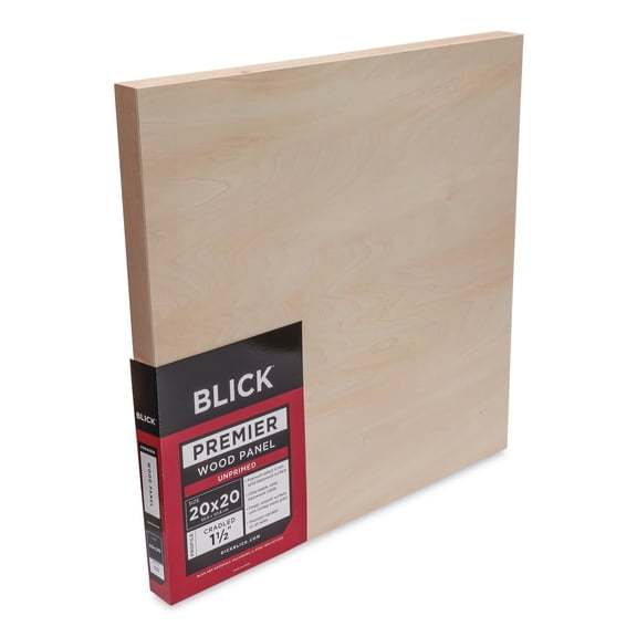 Blick Premier Wood Panel - 20" x 20", 1-1/2" Gallery Profile, Cradled