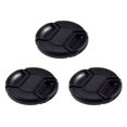 thumbnail image 1 of 3X Black 62mm Center Pinch Design Front Lens Cap Cover, 1 of 8