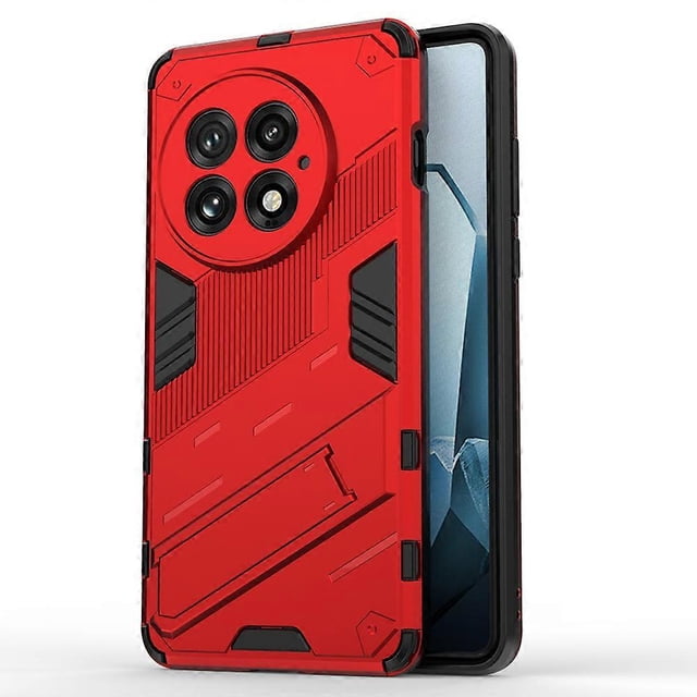 For OnePlus 13 Case PC TPU Shockproof Phone Cover with Kickstand - Green