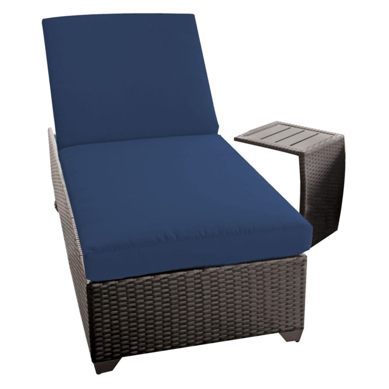 TK Classics Classic Outdoor Chaise Lounge with Side Table Set of 2