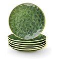 thumbnail image 2 of Ceramic Round Dessert Salad Plates - 8 Inch, Set of 6, Microwave, Oven, and Dishwasher Safe, Scratch Resistant, Porcelain Fluted Suitable for Snacks, Appetizer, Home, Party (Green), 2 of 4