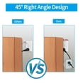 thumbnail image 4 of Regleta de enchufe plano con interruptor individual, cable de extensión universal Jumpso de 6 pies con 5 salidas y 2 puertos USB 4 USB C, máximo 3000 W, 110-240 V, adaptador de enchufe de múltiples sa, 4 of 5