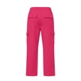 thumbnail image 6 of SJLDQY Girls Cargo Pants Wide Leg Casual Sweatpants Elastic Waist Baggy Pants with Pockets, 6 of 9