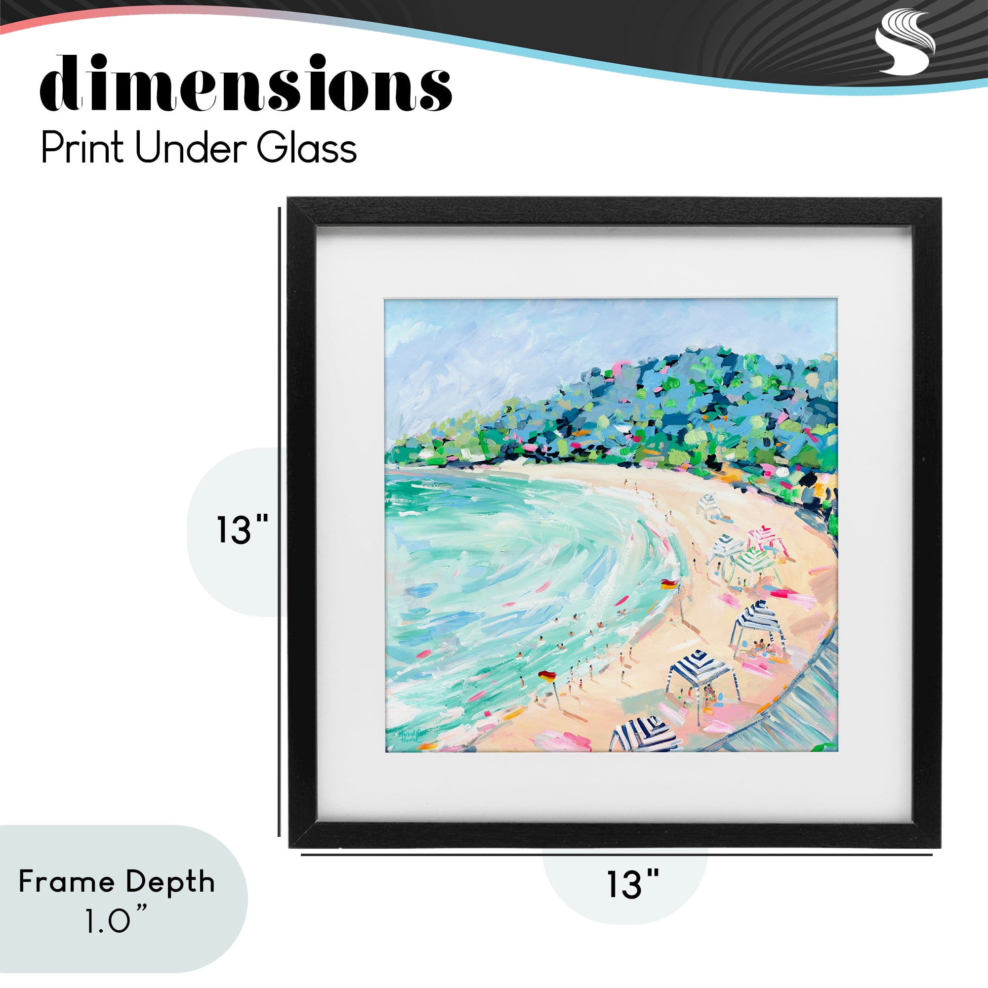 Stupell Industries Good Times Noosa Beach Black Framed Print Under Glass, design by Meredith Howse