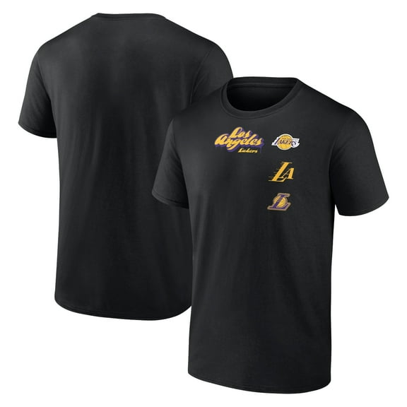Men's Black Los Angeles Lakers Graffiti Logo T-Shirt