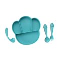 thumbnail image 1 of Convient aux Cuisines Domestiques Assiette pour Enfants avec Cuillère PP Auto-Alimentation Bol Divisé pour Bébé pour Repas, 1 of 3