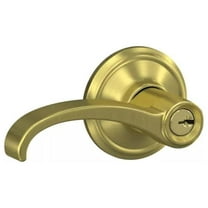 Schlage F51a-Wit-Ald Whitney Single Cylinder Keyed Entry Door Lever Set - Brass
