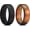 Black+Orange, variant on Men's Silicone Wedding Band - 1.8mm Ultra Thin Ring Black Metallic Shimmer | Comfort Grip Inner Design | Hypoallergenic Rubber Ring Size 10