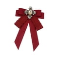 thumbnail image 2 of Broche de lazo con lazo, broche para corbata, preatado, decoración con lazo, elegante para damas Rojo, 2 of 9