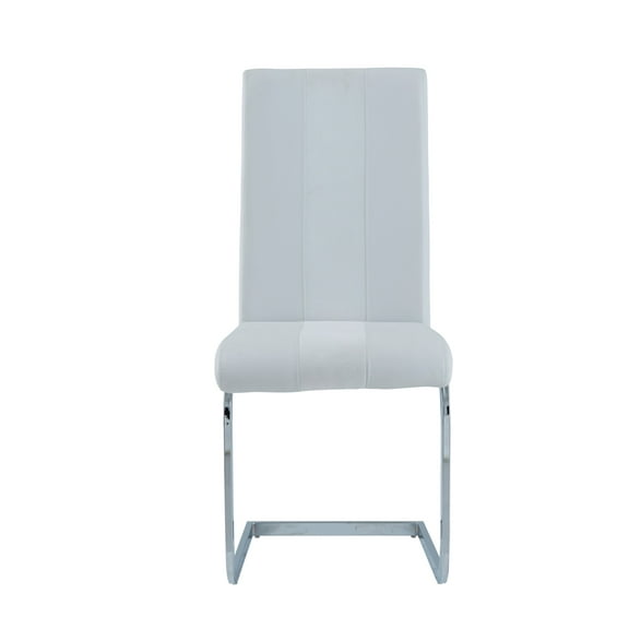 Global Furniture USA D915 Contemporary Dining Side Chairs, White (Set of 4)
