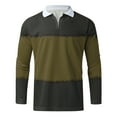 thumbnail image 4 of Vedolay Men's Fashion Polo Shirts Fall Printed Tunics Top Plus Size for Men Green,L, 4 of 5