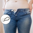 thumbnail image 4 of Injueey Extensor de cuello para camisa, 1 bolsa, ajustable, ahorro de dinero, expansor de cintura con incrustaciones de cristal, hebilla de Tela de costura y artesanía Blanco, 4 of 6