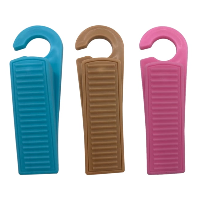 Tope de puerta de 3 uds, tope de puerta de goma, tapón de cuña para puerta, suelo que funciona en superficies de varios pisos