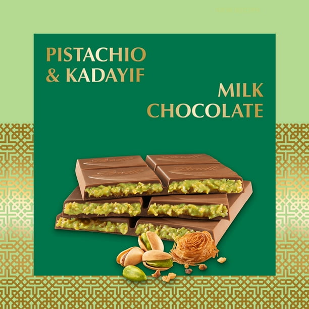 Lindt Dubai Style チョコ5枚セット（日本未発売オマケ付き） Lindt Dubai Style Milk Chocolate Candy with Pistachio & Kadayif