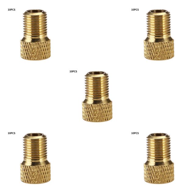 10 Pcs Presta à Schrader Opération Simple Accessoires de Vélo Adaptateur de Valve Outil de Conversion Pratique Convertisseur de Valves 10 Pcs 5Ensemble