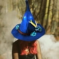 thumbnail image 4 of de Halloween, sombrero de , vestido elegante, accesorio de disfraz azul suave, sombrero de  para fiesta, Sunnimix  Sombreros de bruja, 4 of 8
