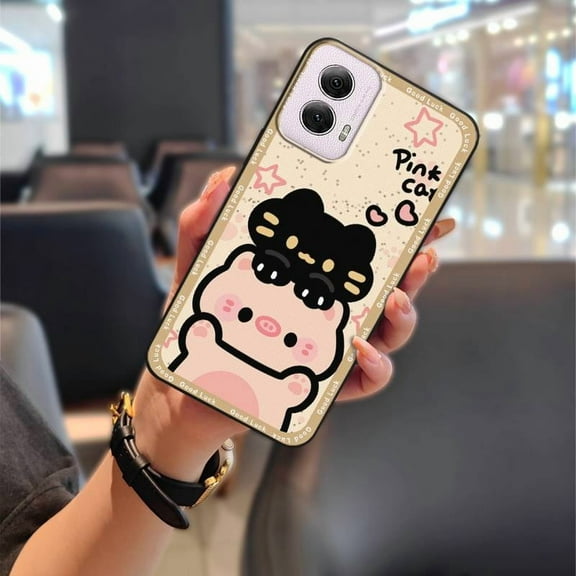 KDY-Phone Case For MOTO G Power 5G 2024, Graffiti Full wrap Cute Durable Back Cover Waterproof Shockproof Phone Pouch Animals Soft case Cartoon Fashion Design Dirt-resistant Anti-dust