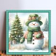 thumbnail image 2 of (szx2627) Hilo Algodón Ecológico Bordado 11CT 3 Hebras Impresión 40*40cm Lindo Muñeco Nieve Kit Serie Dibujos Animados Punto Cruz, 2 of 9