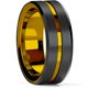 thumbnail image 1 of Anillos de dragón celta de boda de tungsteno negro de moda para hombres con incrustaciones de circón verde Punk hombres de acero inoxidable anillo de fibra de carbono verde Tan Jianjun unisex, 1 of 2